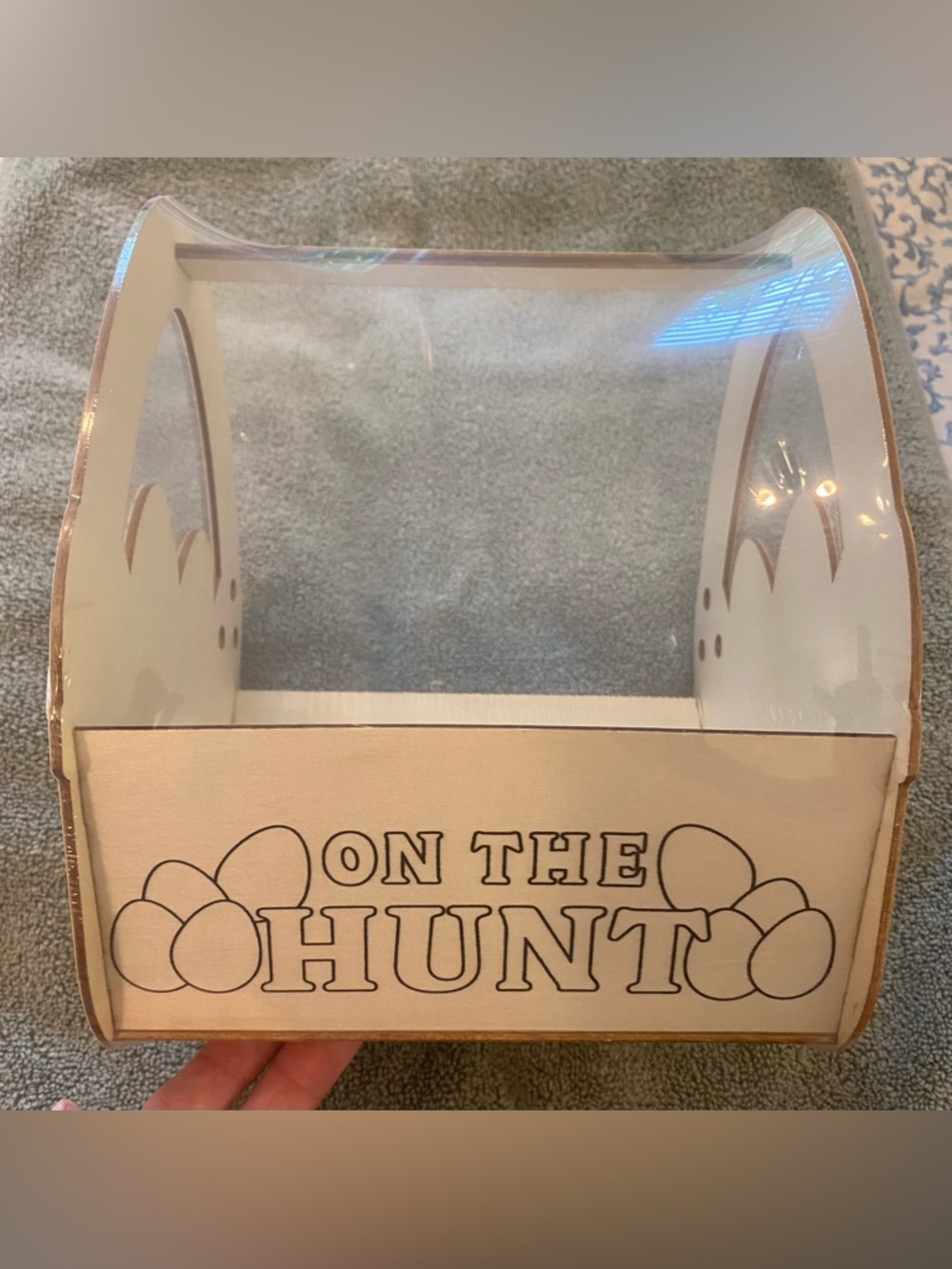 New Creatology Easter 'On The Hunt' Wood Basket Craft Kit